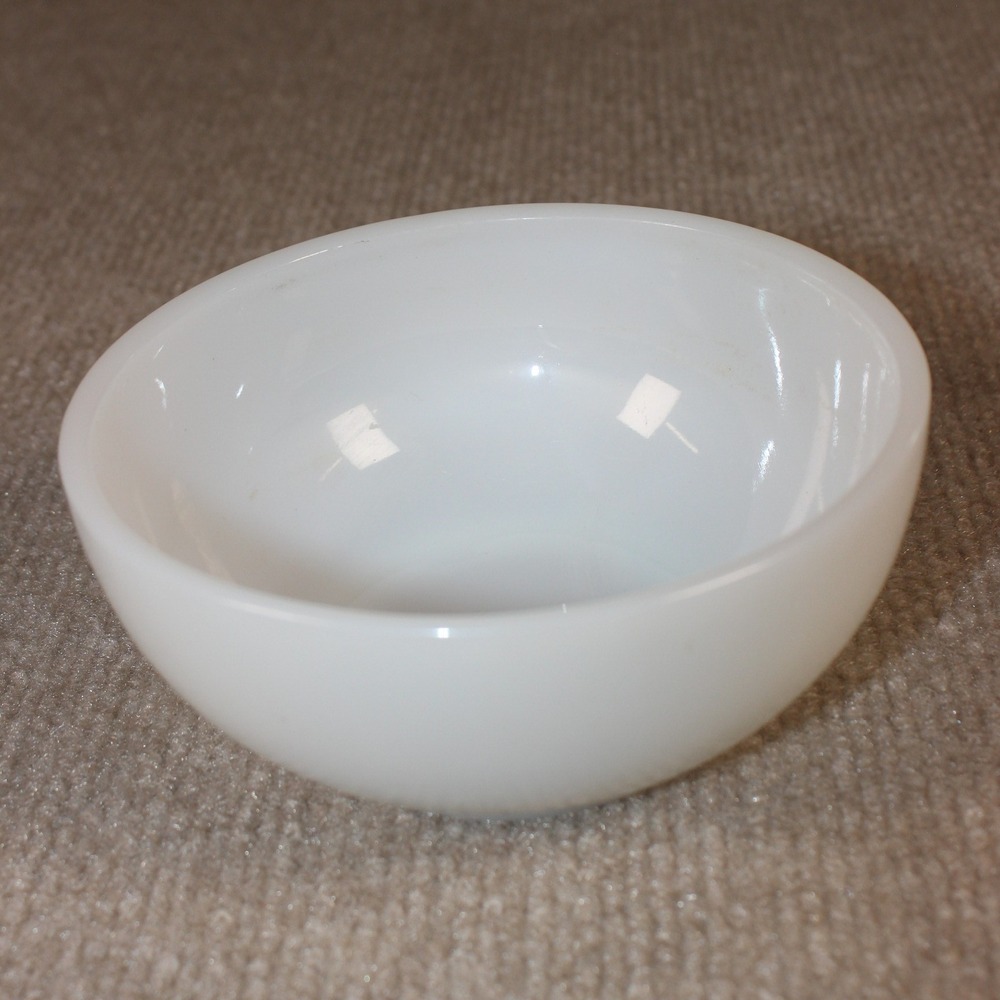 Vintage Fire-King Milk Glass Custard Cup White Small Dessert Bowl Ovenware 4.25"